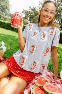 Grey Scattered Diet Coke® Can Tee