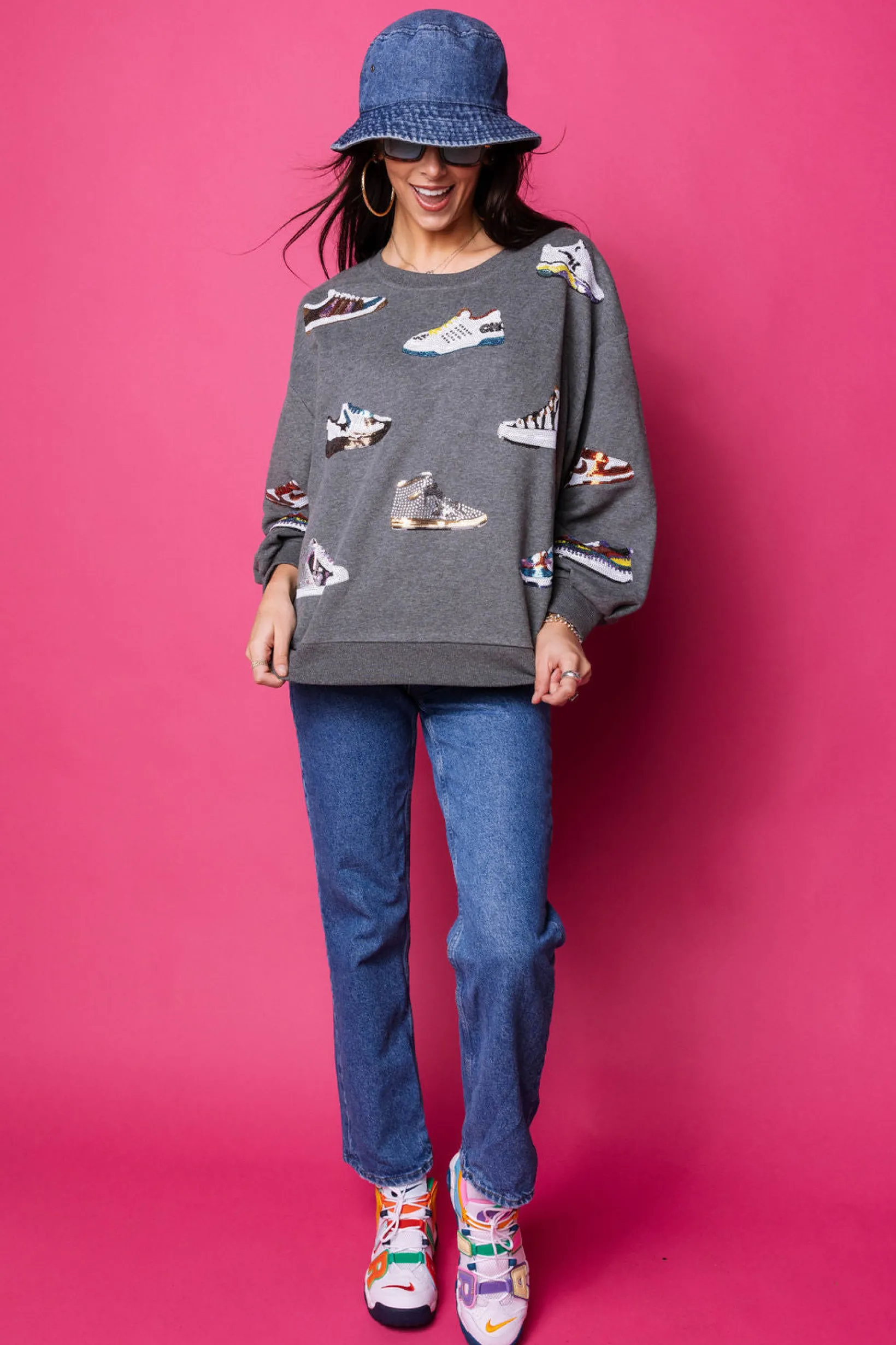 Grey Sneaker All Over Sweatshirt