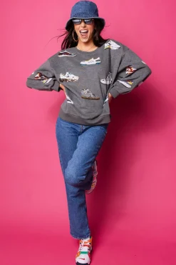Grey Sneaker All Over Sweatshirt
