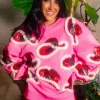 Hot Pink Christmas Cowboy Hat Sweatshirt