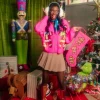 Hot Pink Gingerbread Cardigan