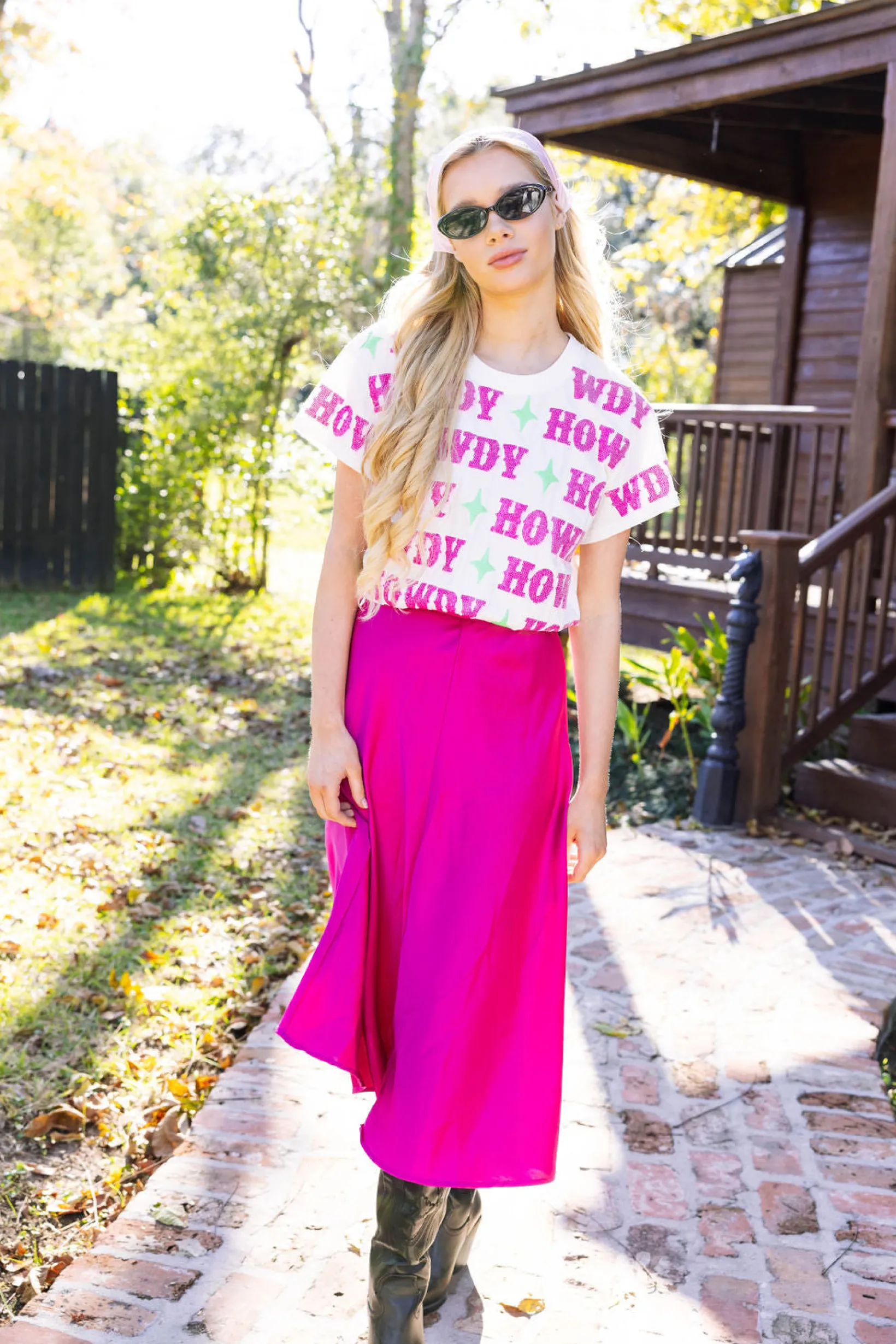 Howdy Y'all Colorblock Tee