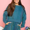 Indigo & Rainbow Pearl Stripe Short