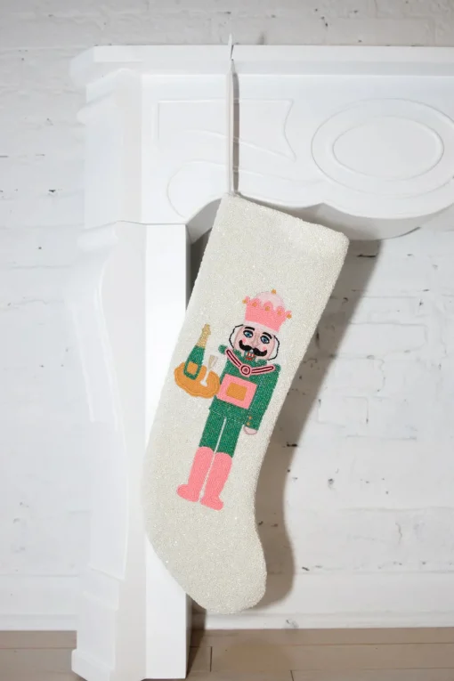 ITES x Sami Riccioli x Queen of Sparkles White Serving Fair Skin Nutcracker Stocking
