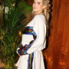 Ivory Rainbow Sequin Stripe Skirt