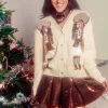 Ivory Raven Haired Nutcracker Lady Shard Sequin Sleeve Cardigan