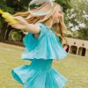 Kids Aqua Pleat Swing Shorts