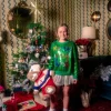 Kids Full Sequin Green Merry Everything Sweater