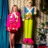 Kids Hot Pink Gingerbread Cardigan