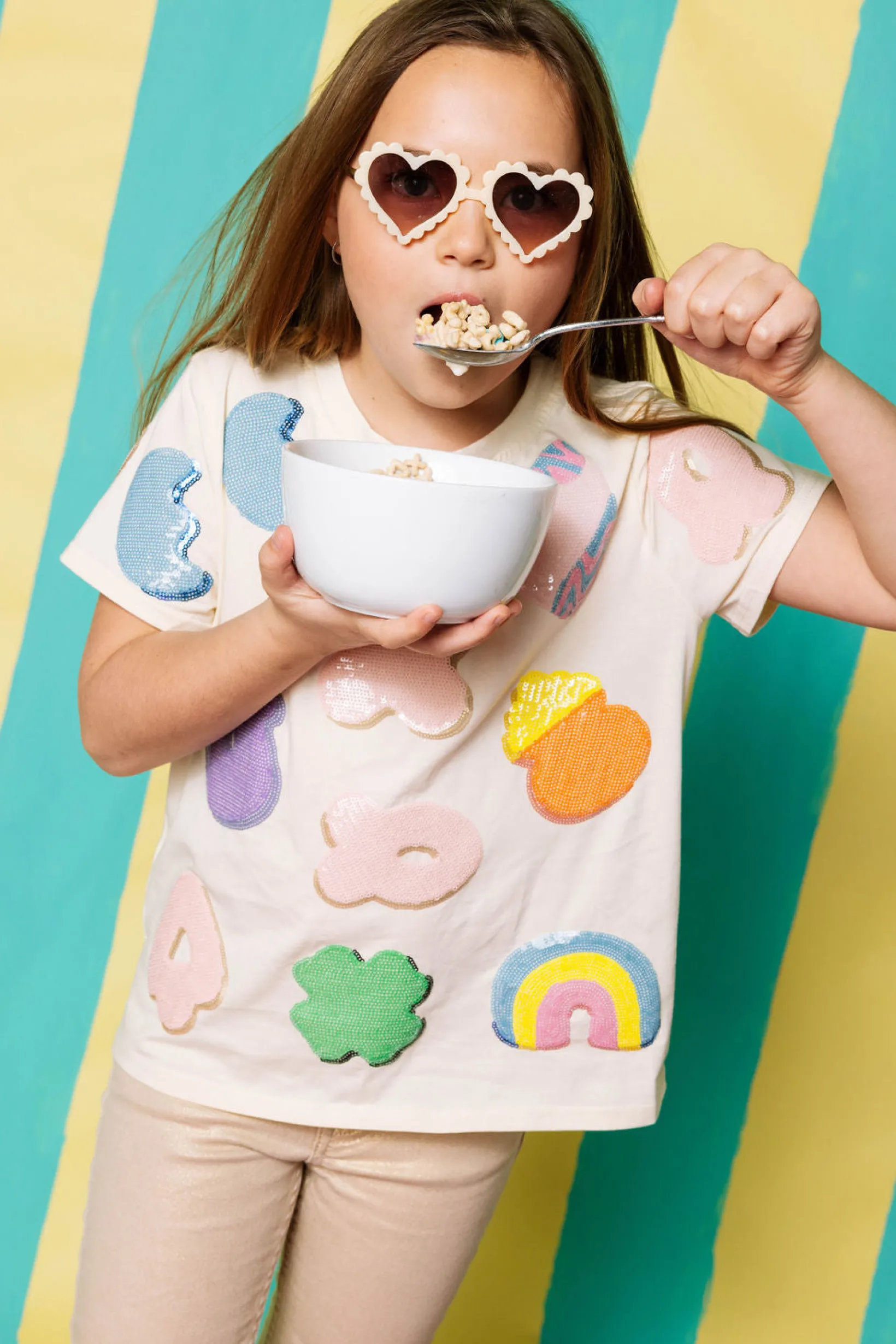 Kids Ivory Lucky Charm Icon Tee