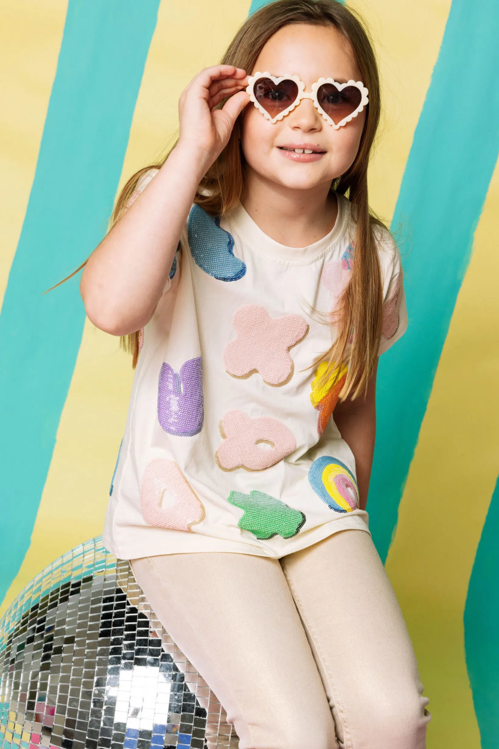 Kids Ivory Lucky Charm Icon Tee