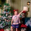 Kids Light Pink Gingerbread House Scene Tee