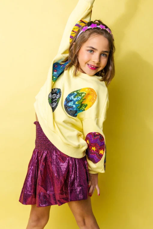 Kids Pale Yellow Easter Egg Sweatshirt