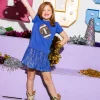 Kids Royal & Gold Football Tee