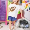Kids Royal & Gold Pleat Swing Shorts