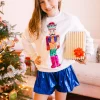 Kids Royal Blue Metallic Swing Shorts