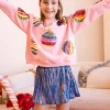 Kids Royal/Gold Ribbed Skort