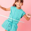 Kids Seafoam Pearl Stripe Short