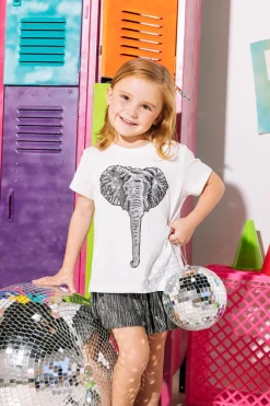 Kids White Elephant Head Tee