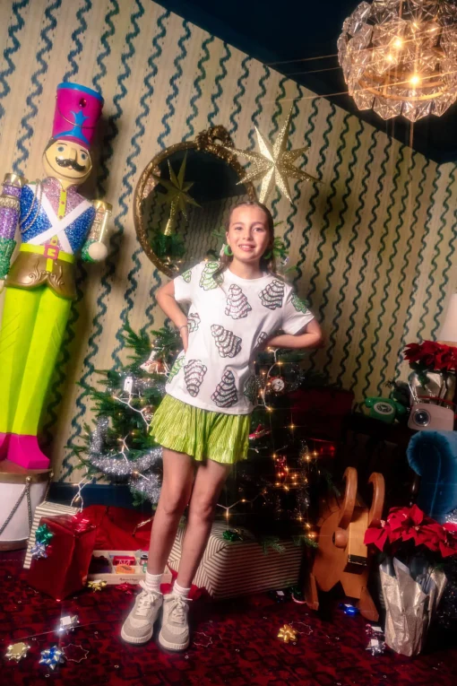 Kids White Little Debbie Trees Tee