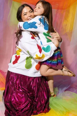 Kids White Multi Peeps Sweatshirt