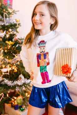 Kids White Nutcracker Sweatshirt