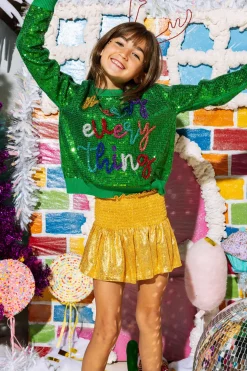 Kids Yellow Gold Swing Shorts