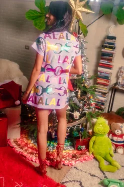 Lavender Falala With Garland Tee Dress