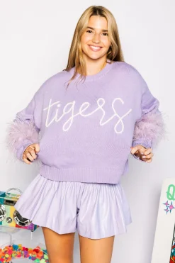 Lavender Leather Swing Shorts