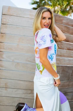 Lavender Mermaid & Sea Tee