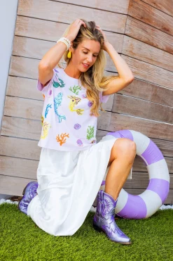 Lavender Mermaid & Sea Tee