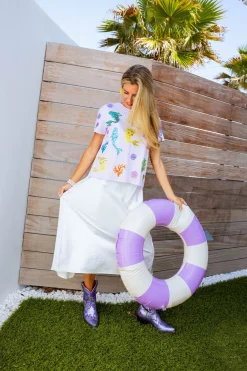 Lavender Mermaid & Sea Tee