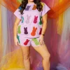 Lavender Multi Peeps Short
