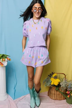 Lavender 'Q' All Over Short