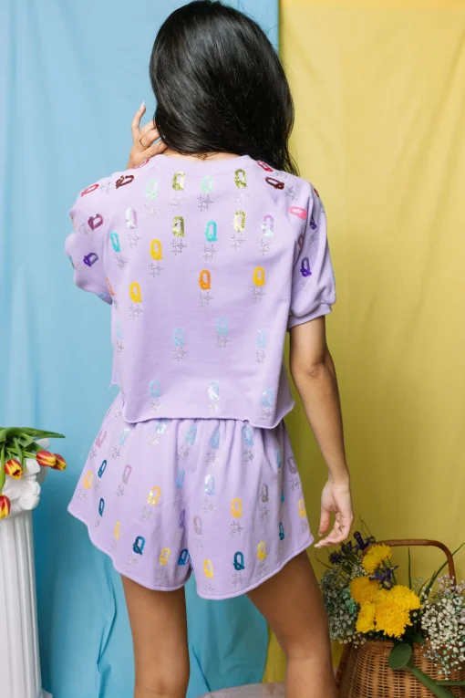 Lavender 'Q' All Over Short