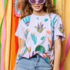 Lavender Scattered Cactus Tee