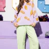 Lavender Scattered Corndog Sweatshirt