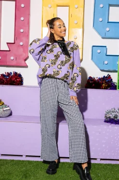 Lavender Scattered Full Tiger Sweatshirt