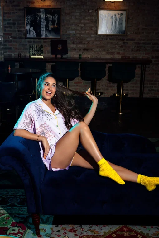 Lavender Spider Web Pajama Shorts