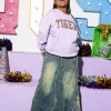 Lavender Tiger Print 'Tigers' Sweatshirt