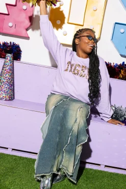 Lavender Tiger Print 'Tigers' Sweatshirt