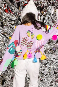 Lavender Winter Snow Gear Cardigan