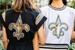 Licensed Black Fleur De Lis Romper