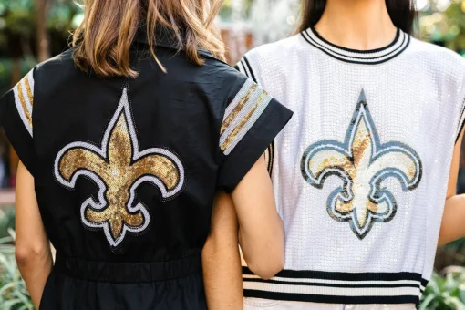 Licensed Black Fleur De Lis Romper