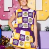 Licensed- Checkered Purple & Gold LSU Tiger Tank