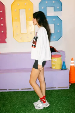 Licensed Grey Rhinestone 'Georgia Bulldogs' Vintage Sweatshirt