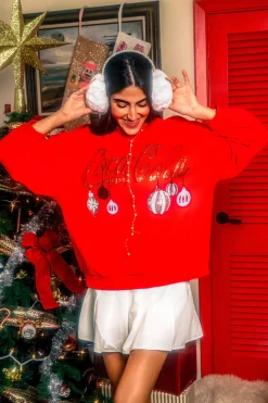 Licensed- Red Coca-Cola Ornament Sweatshirt