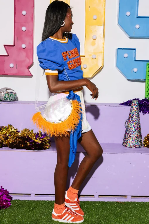 Licensed Royal & Orange Poof Sleeve 'Florida Gators' Short Sleeve Top