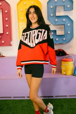 Licensed Two Toned Holographic Georgia Sweatshirt
