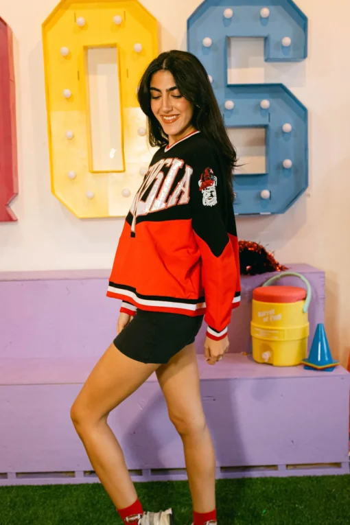 Licensed Two Toned Holographic Georgia Sweatshirt